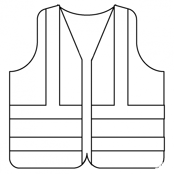 Safety Vest Emoji coloring page image