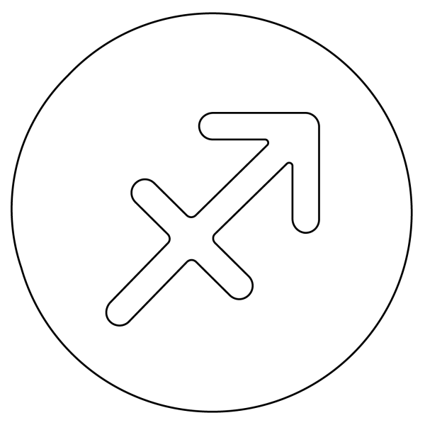 Sagittarius Emoji coloring page image