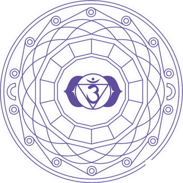 Sahasrara Chakra Mandala coloring page image