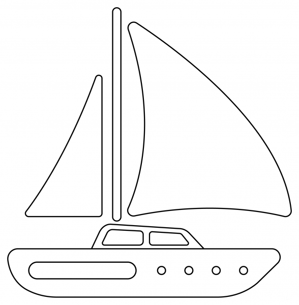 Sailboat coloring page image