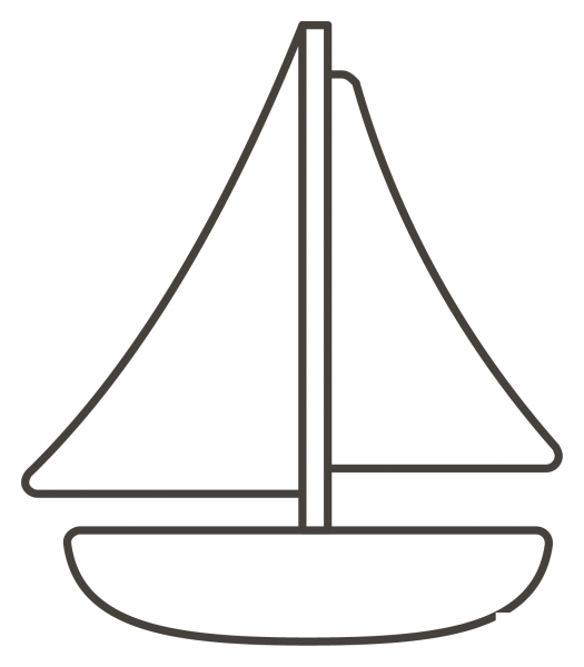 Sailboat coloring page image