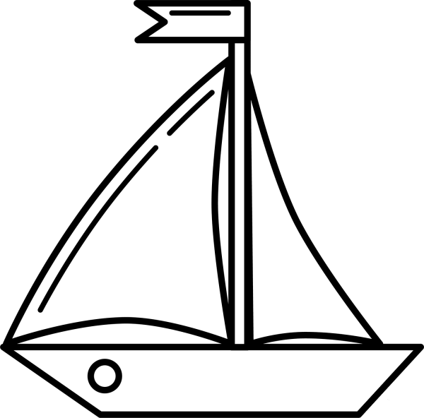 Sailboat coloring page image