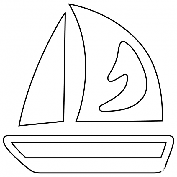 Sailboat Emoji coloring page image