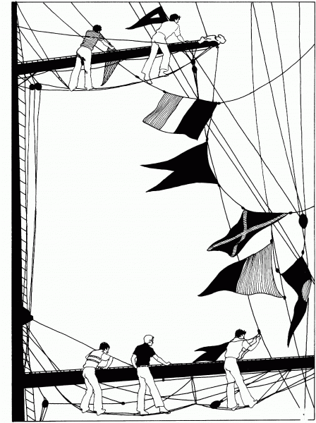 Sailers Crew at Work coloring page image