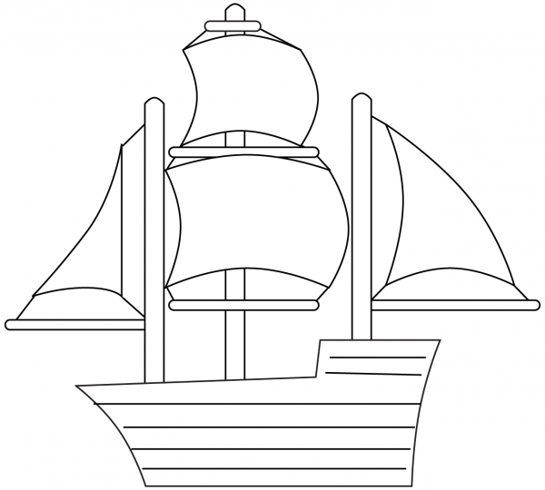 Sailing Ship coloring page image