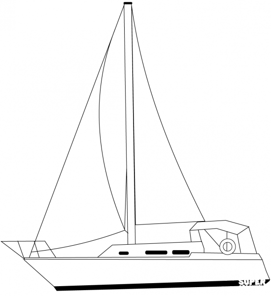 Sailing Ship coloring page image