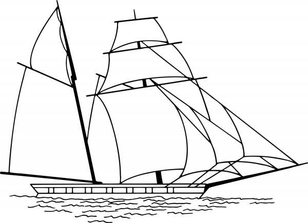 Sailing Ship coloring page image