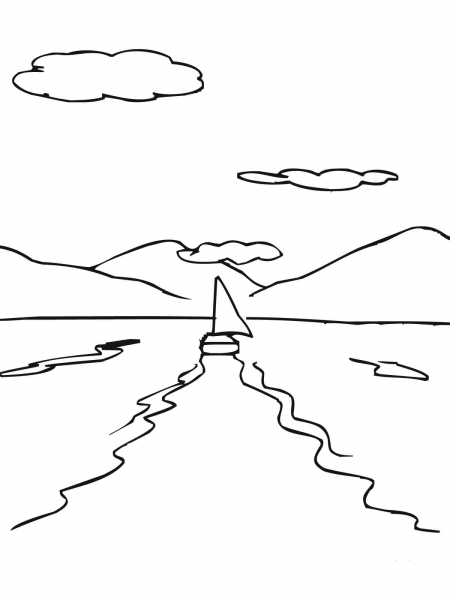 Sailing to the Fjords coloring page image