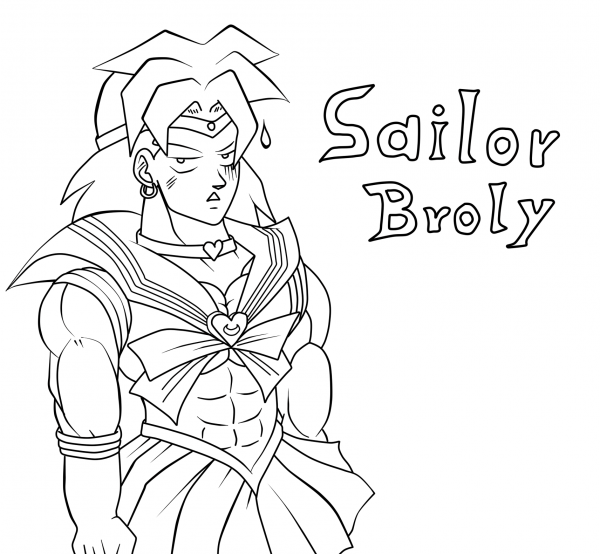 Sailor Broly coloring page image