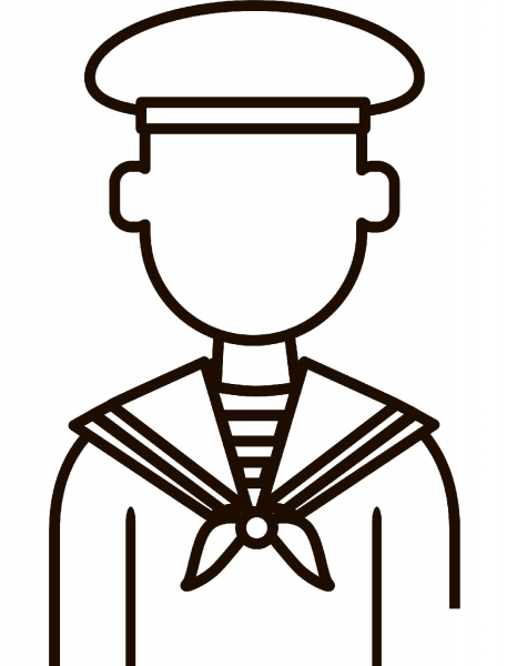 Sailor coloring page image