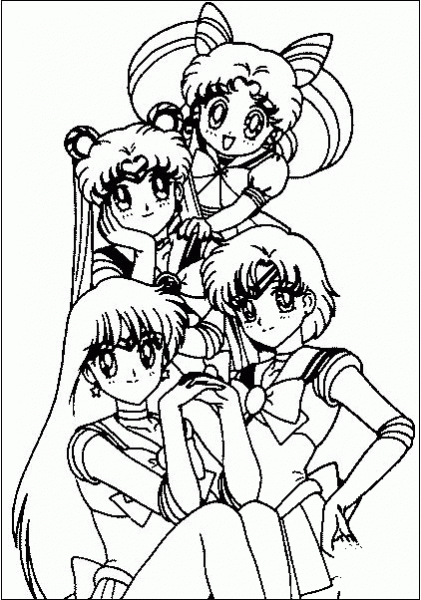 Sailor Moon Heroes coloring page image