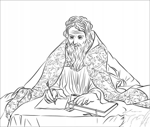Saint Ambrose coloring page image