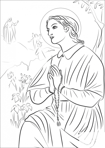 Saint Angela Merici coloring page image