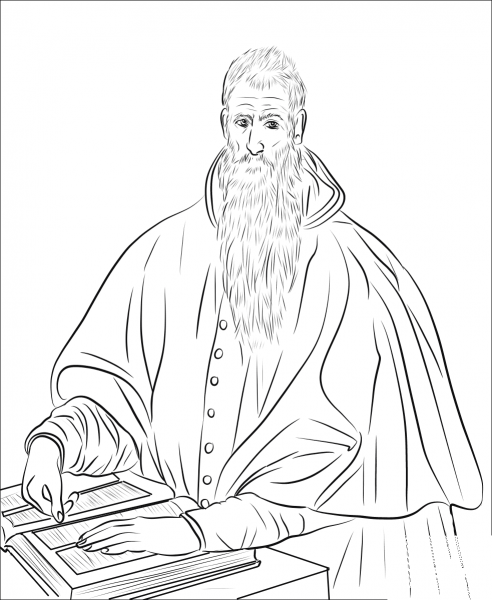 Saint Jerome coloring page image