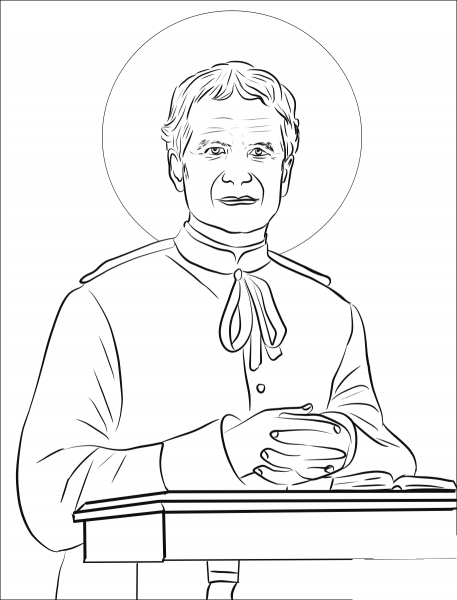 Saint John Bosco coloring page image
