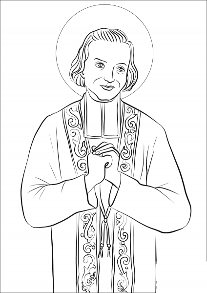 Saint John Vianney coloring page image
