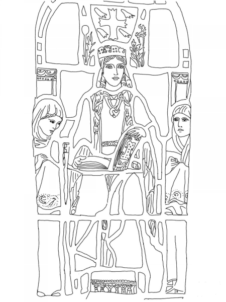 Saint Margaret of Scotland coloring page image