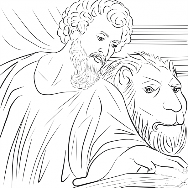 Saint Mark the Evangelist coloring page image