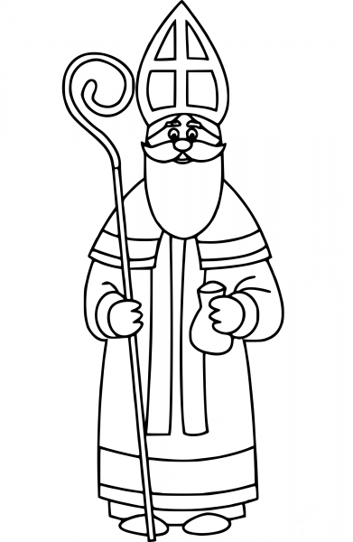 Saint Nicholas coloring page image