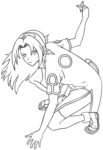 Sakura Haruno coloring page image