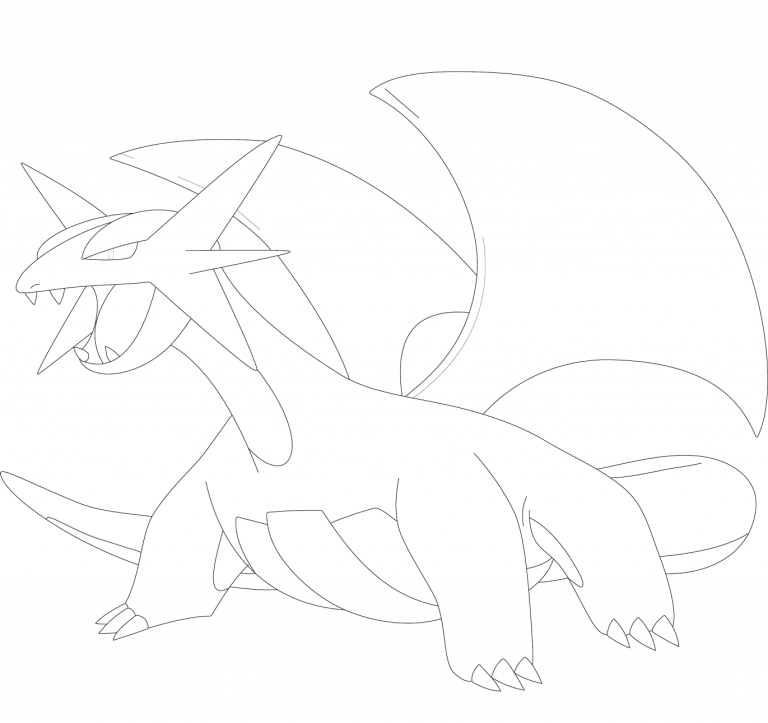 Salamence coloring page ColouringPages