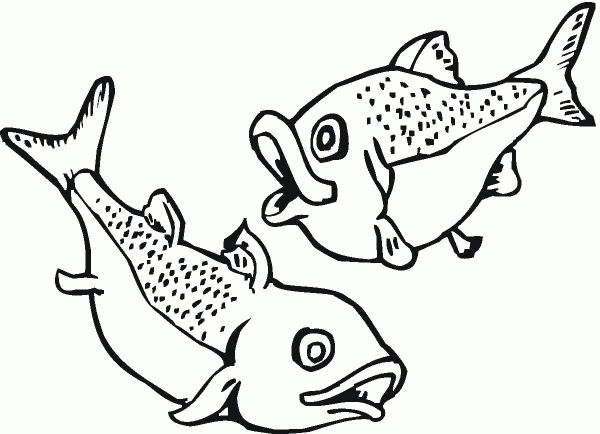 Salmon 7 coloring page image