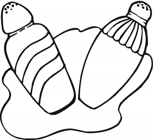Salt And Paper Shakers  coloring page image