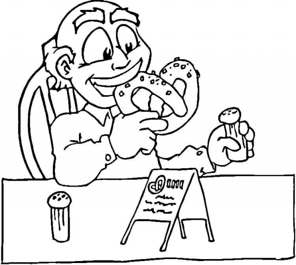 Salty Pretzel  coloring page image