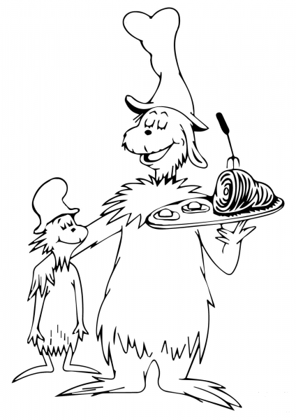 Sam I Am coloring page image