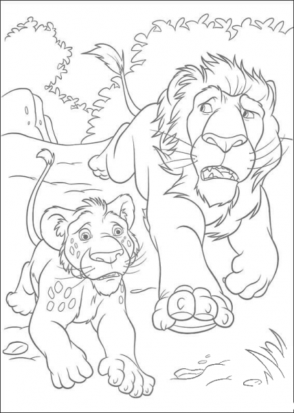 Samson And Ryan Are Running  coloring page image