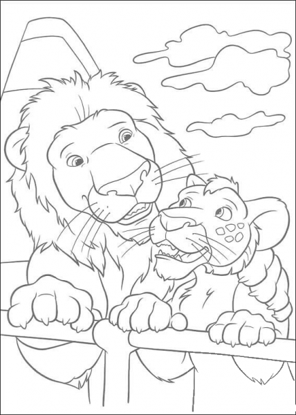 Samson And Ryan The Lions  coloring page image