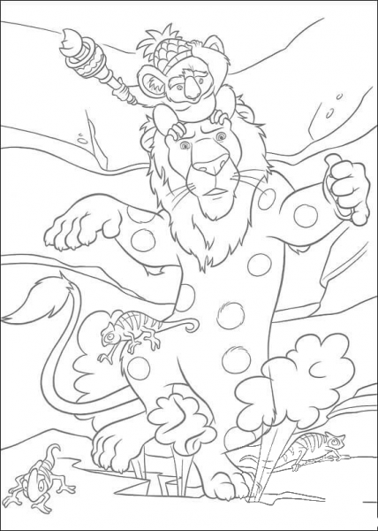 Samson, Cloak Camo And Nigel  coloring page image