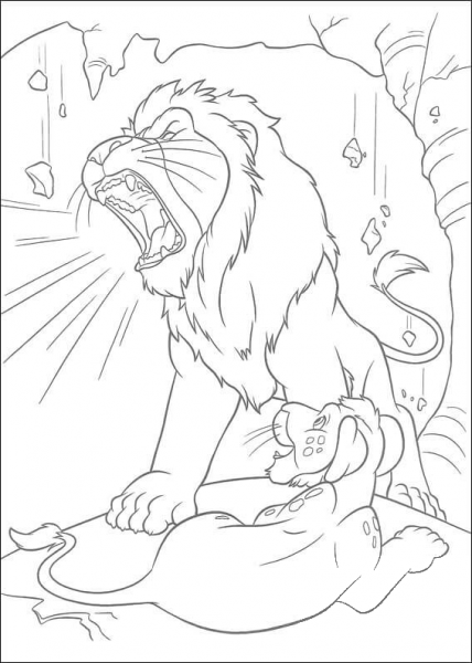 Samson’s Roar  coloring page image