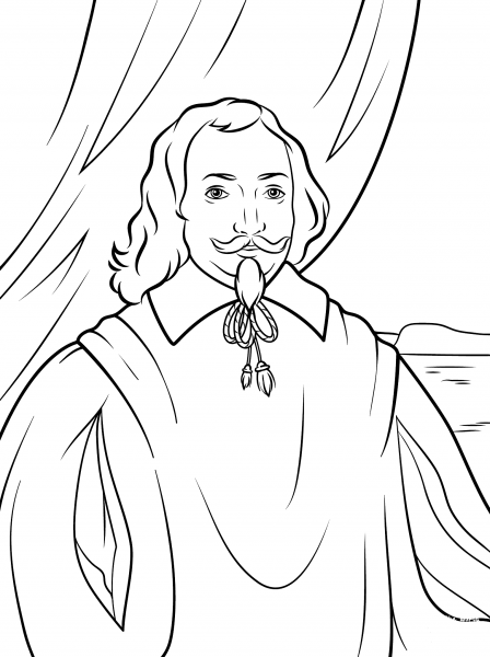 Samuel de Champlain coloring page image