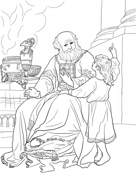 Samuel Helps Eli coloring page image