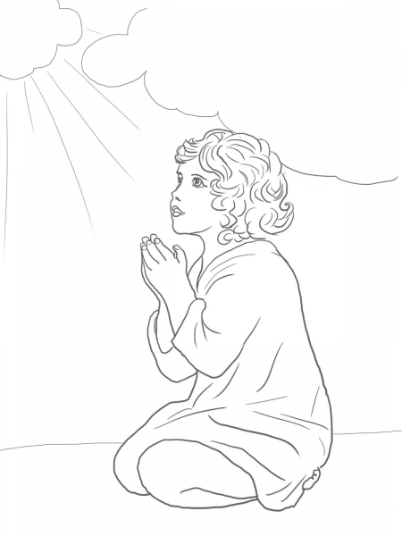 Samuel is Called by God coloring page image