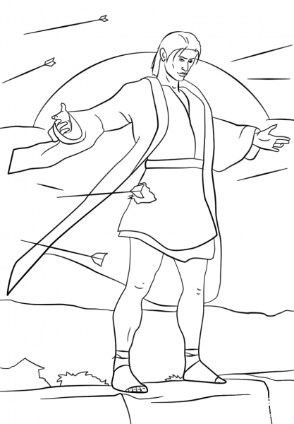 Samuel the Lamanite coloring page image