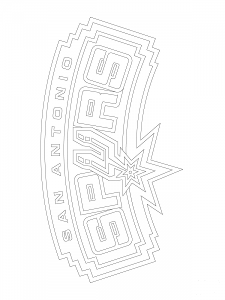 San Antonio Spurs Logo  coloring page image