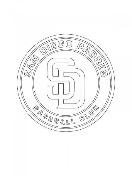 San Diego Padres Logo  coloring page image