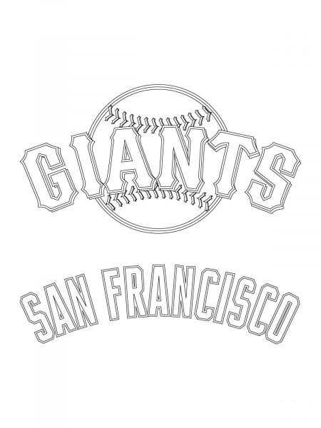 San Francisco Giants Logo  coloring page image