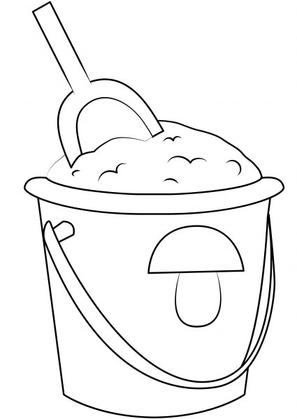 Sand Bucket coloring page image