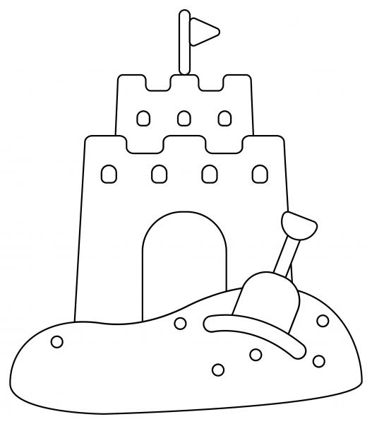 Sand Castle coloring page image