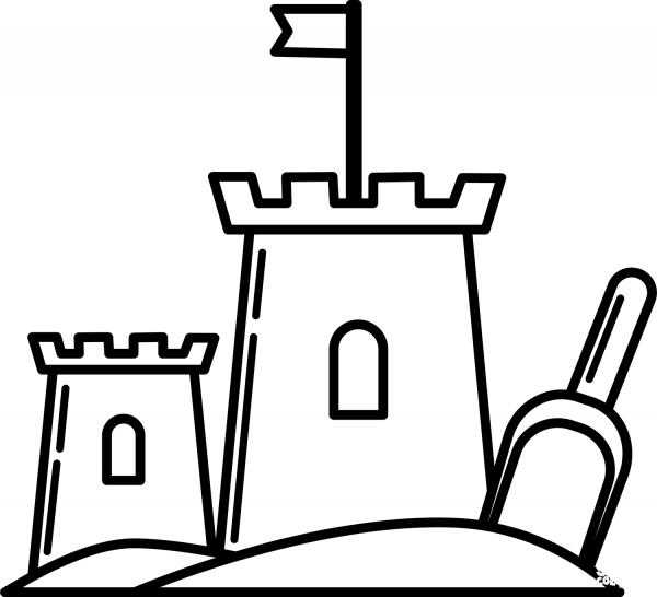 Sand Castle coloring page image