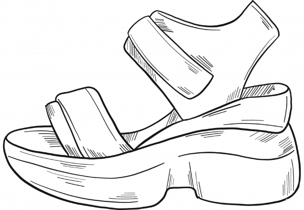 Sandal coloring page image