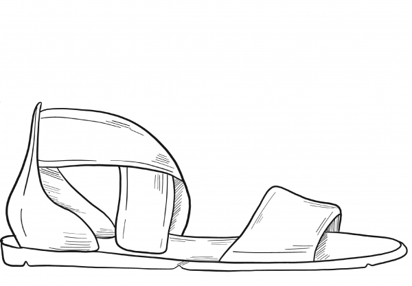 Sandal coloring page image