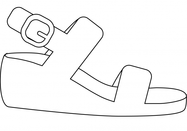 Sandals Emoji coloring page image