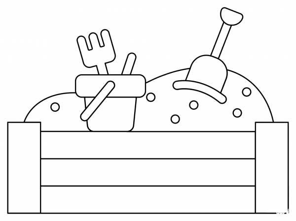 Sandbox coloring page image