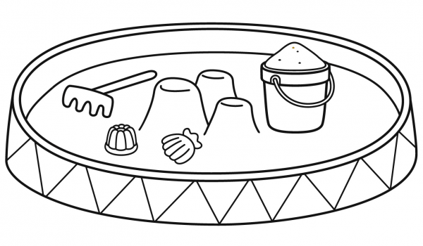 Sandbox coloring page image