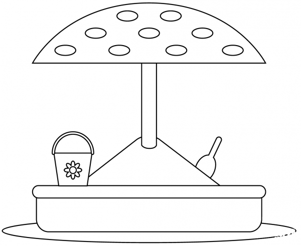 Sandbox coloring page image