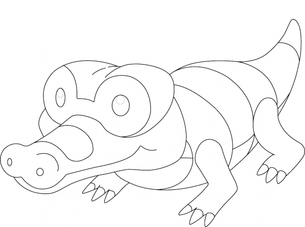 Sandile Pokemon coloring page image